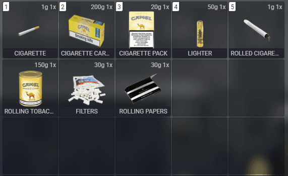 Shadow Cigarette - Realistic Smoking System | Lighter Required | Crafting | ox_inventory